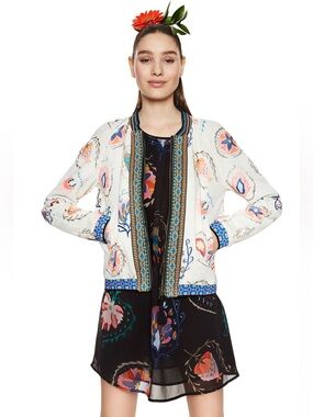 Desigual "My Way" reversible bomber jacket floral print Size L